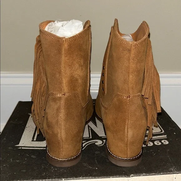 Dingo Kayce Brown Suede Fringe Boots - Picture 2 of 11